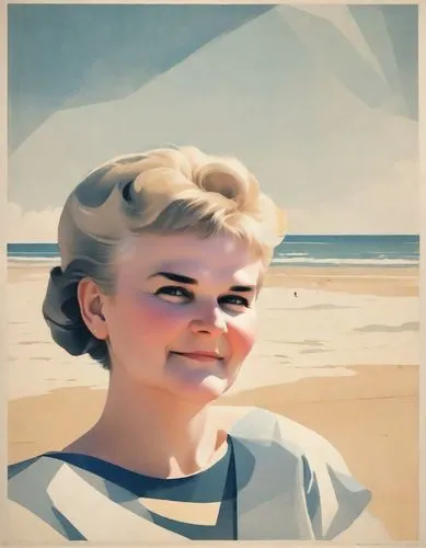 the beach pearl,retro frame,kolinda,girl on the dune,khnopff,retro woman,chappaz,beach background,ingrid bergman,mesdag,chappaquiddick,blonde woman,pompadour,matruschka,fylde,woman with ice-cream,scorpia,maurier,fripp,plibersek,Digital Art,Poster