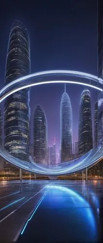 superhighways,futuristic architecture,light trail,smart city,futuristic landscape,guangzhou,light trails,cybercity,megaprojects,cyberport,arcology,songdo,megaproject,doha,aerotropolis,tianjin,electric mobility,cyberjaya,infrastructures,autonomous driving,Illustration,Realistic Fantasy,Realistic Fantasy 22