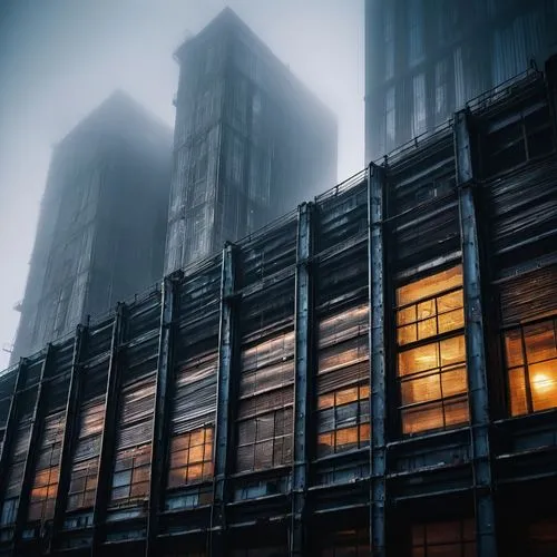 highrises,gotham,dereliction,high rises,dense fog,arkham,apartment block,industrialism,industrial ruin,warehouses,foggy,foggy day,apartment blocks,kowloon city,derelict,disused,dishonored,urban landscape,darktown,industrial landscape,Art,Classical Oil Painting,Classical Oil Painting 24