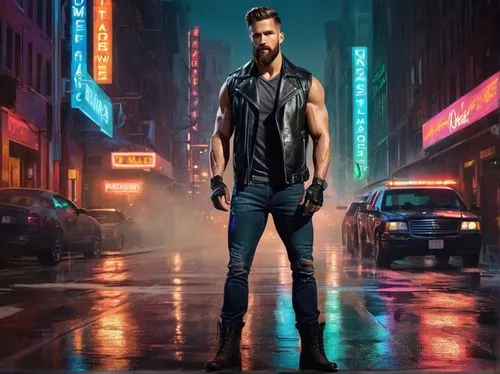 cyberpunk,terminator,male model,pedestrian,a pedestrian,lincoln cosmopolitan,man with umbrella,tall man,black city,men clothes,fashion street,men's wear,cobra,digital compositing,gosling,walking in the rain,adam opel ag,man's fashion,nerve,standing man,Illustration,Vector,Vector 07