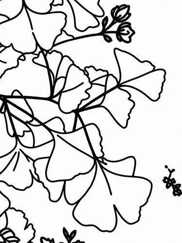 a flower drawing with black ink and white paper,flower line art,flowers png,botanical line art,foliage coloring,flowers pattern,japanese floral background,Design Sketch,Design Sketch,Rough Outline