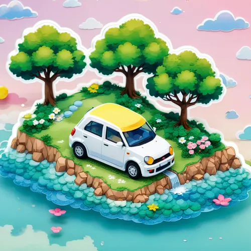 flower car,3d car wallpaper,small car,japanese sakura background,toyota liteace,suzuki splash,planted car,suzuki alto,cartoon car,golf car vector,toyota masterace,3d car model,honda concerto,springtime background,hyundai atos,game car,pink car,sakura trees,mountain scene,suzuki,Illustration,Japanese style,Japanese Style 03