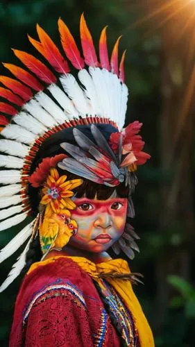 native american colombian girl,theyyam,kutiyattam,embera,yakshagana,kathakali,kayapo,ixil,lumad,apayao,paiwan,igorot,patung garuda,pintados,papuans,ifugao,koodiyattam,khamti,indigenous culture,huichol