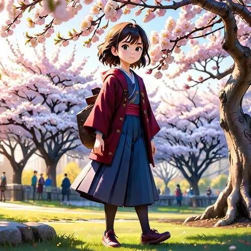 japanese sakura background,sakura background,sakura tree,sakura trees,hanbok,sakura blossoms,Anime,Anime,Cartoon