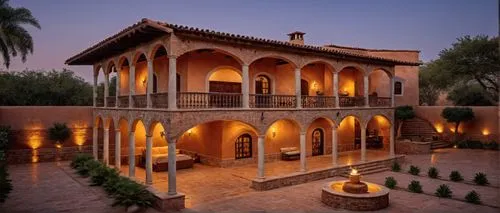 an outdoor area with lights inside a house,persian architecture,haveli,riad,islamic architectural,mansion,kashan,Photography,General,Natural