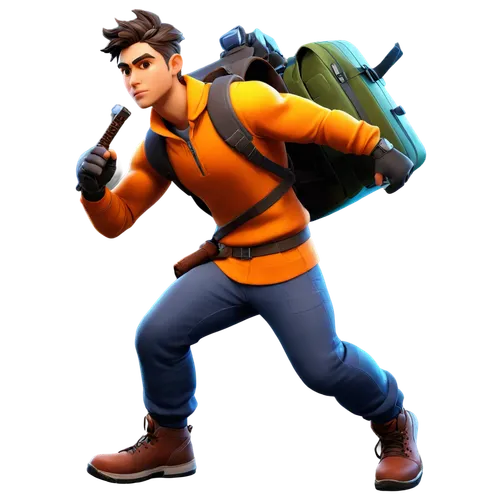 scout,backpack,courier,wall,fortnite,mountain guide,courier driver,png image,edit icon,tradesman,miner,pickaxe,farm pack,bot icon,shopping cart icon,pine needs,tangelo,growth icon,janitor,life stage icon,Illustration,American Style,American Style 02