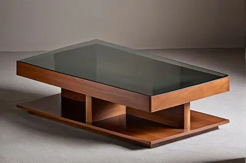 dark brown coffee table members  with Food stand pop-up design, partitioned furniture to store fruit, eco-friendly elements zoom out
,a modern glass table with a shelf in the middle,minotti,coffee tab