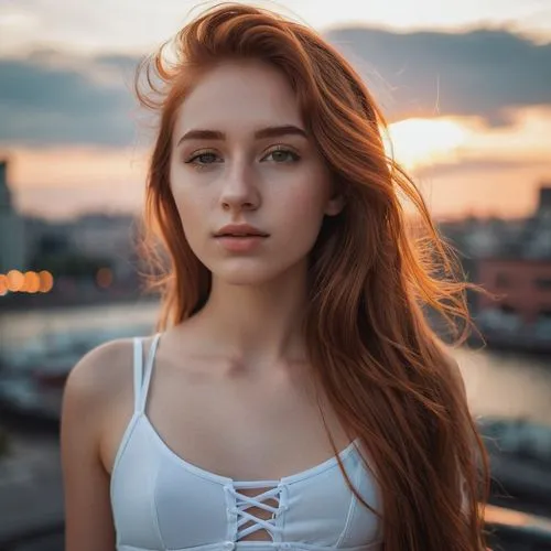 young woman,girl in t-shirt,beautiful young woman,pretty young woman,female model,girl portrait,model beauty,romantic portrait,pale,bylina,sunset glow,daphne,white beauty,portrait of a girl,girl on the river,redheads,beautiful model,portrait photography,female beauty,young lady,Photography,Documentary Photography,Documentary Photography 09