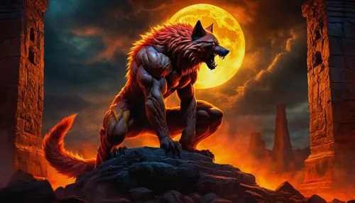 hellhound,hellhounds,sekhmet,ifrit,larfleeze,cataclysm,surtur,firewind,barghest,firelands,samael,lycan,barghuti,fire background,kadath,fenrir,howling wolf,firecat,fireheart,infernal,Illustration,Realistic Fantasy,Realistic Fantasy 32