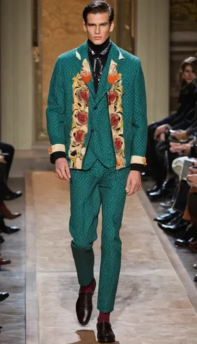 man's fashion,men's suit,valentino,menswear,men's wear,frock coat,woman in menswear,male model,bellboy,boys fashion,catwalk,fashion designer,green jacket,clover jackets,men clothes,w 21,versace,napoleon iii style,suit trousers,suit of spades,Conceptual Art,Oil color,Oil Color 24