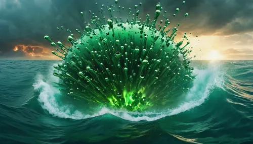 emerald sea,patrol,malachite,tsunami,tidal wave,green mermaid scale,aaa,green aurora,green electricity,anahata,green,nature's wrath,green bubbles,cleanup,green energy,god of the sea,aquaman,cube sea,ocean background,green water,Photography,General,Realistic