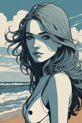 beach background,manara,margaery,mckelvie,girl on the dune,promethea,margairaz,gangloff,amphitrite,tidelands,brubaker,montalbano,sand rose,sea beach-marigold,pixton,palmiotti,girl with speech bubble,quitely,windblown,beach scenery,Illustration,Black and White,Black and White 12