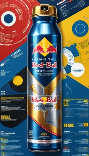 the image of red bull energy drink in blue,red bull,redbull,bahraini gold,taurine,aerofoil,packshot,Unique,Design,Infographics