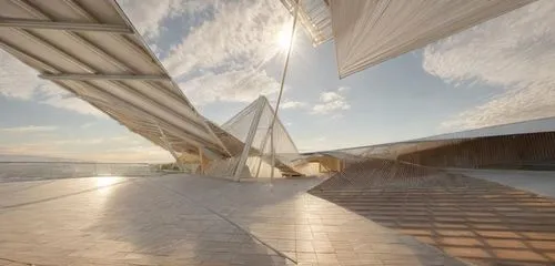 daylighting,moveable bridge,passerelle,futuristic art museum,calatrava,danube bridge,archidaily,roof structures,cable-stayed bridge,futuristic architecture,tempodrom,santiago calatrava,sky space concept,3d rendering,walkway,roof panels,folding roof,roof truss,skyscapers,amphitheater,Game Scene Design,Game Scene Design,Realistic