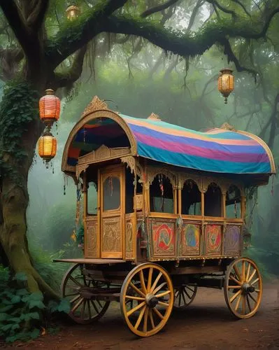 wooden carriage,wooden wagon,ice cream cart,circus wagons,wooden train,covered wagon,carriage,flower cart,moottero vehicle,children's ride,train wagon,disneyland park,fruit car,rickshaw,horse carriage,wooden cart,stagecoach,tokyo disneyland,walt disney world,shanghai disney,Conceptual Art,Oil color,Oil Color 10