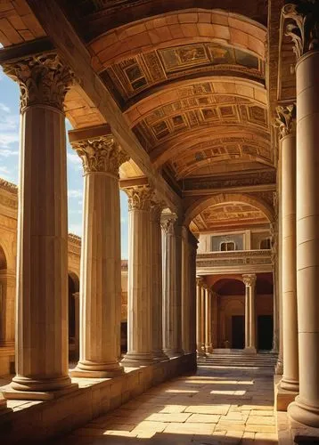 glyptothek,peristyle,zappeion,colonnades,doric columns,noto,saint george's hall,colonnade,bernini's colonnade,bramante,neoclassical,columns,pantheon,ickworth,crillon,cochere,archly,colonnaded,ryswick,celsus library,Conceptual Art,Daily,Daily 33