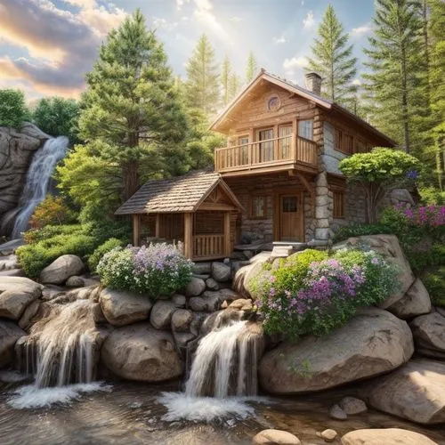 house in mountains,summer cottage,house in the forest,the cabin in the mountains,house in the mountains,home landscape,small cabin,house with lake,cottage,house by the water,log home,landscape backgro