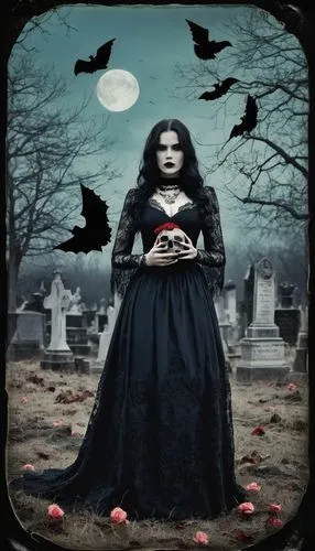 gothic woman,dark angel,gothic portrait,vampire woman,dark gothic mood,covens,Photography,Documentary Photography,Documentary Photography 03