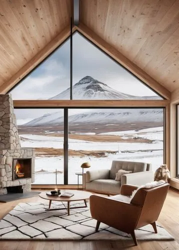 snohetta,the cabin in the mountains,scandinavian style,winter house,alpine style,coziness,snowhotel,igloos,modern minimalist lounge,beautiful home,fire place,inverted cottage,snow house,modern living room,house in the mountains,warm and cozy,winter window,bohlin,chalet,cozier,Illustration,Abstract Fantasy,Abstract Fantasy 23