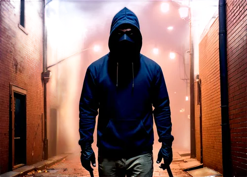 trayvon,balaclava,ski mask,hoods,hooded,darkman,gangstar,hoodie,hood,novelist,robber,man silhouette,smoke background,malvo,footsoldier,art background,hoodlum,cagoule,assassin,blue demon,Illustration,American Style,American Style 03