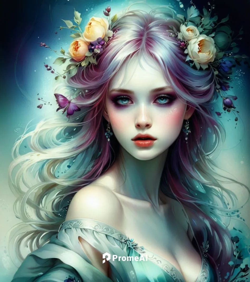 faery,faerie,fairy queen,fantasy portrait,flower fairy,rosa 'the fairy,elven flower,fantasy art,lilac blossom,mermaid background,fae,little girl fairy,mystical portrait of a girl,eglantine,fairy tale 