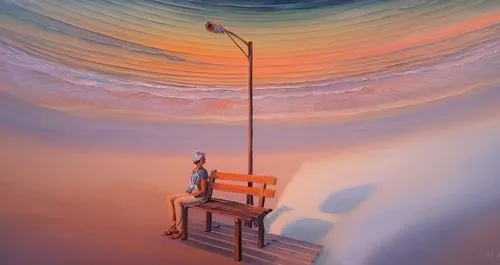 
,heavenly ladder,empty swing,art painting,surrealism,streetlamp,equilibrist,world digital painting,easel,street lamp,sit and wait,light post,surrealistic,lamp post,streetlight,oil painting on canvas,