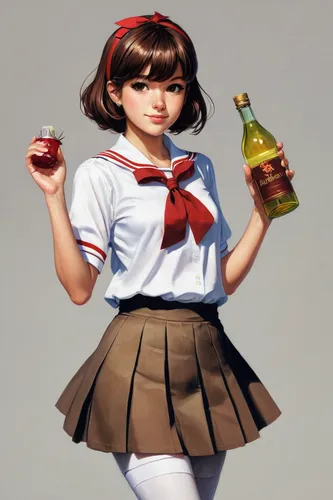 asahi,coca-cola light sango,nurse uniform,schoolgirl,shosenkyo drunk,coca-cola,maraschino,digital painting,coca cola,japanese whisky,cola,have a drink,barmaid,cola bylinka,delta sailor,leninade,retro girl,青龙菜,japanese idol,cherry japanese,Conceptual Art,Oil color,Oil Color 04