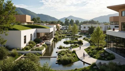 ecovillages,cohousing,ecovillage,streamwood,bendemeer estates,ecotopia,rivervale,europan,building valley,3d rendering,netherwood,creekside,biopolis,coquitlam,landscaped,oberoi,andermatt,new housing development,townhomes,suburbanized