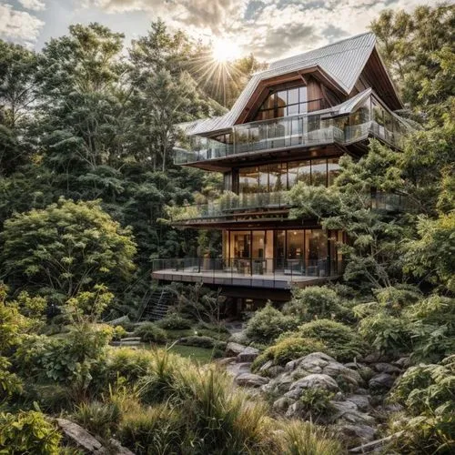 fallingwater,forest house,tree house hotel,house in the mountains,house in mountains,the cabin in the mountains,house in the forest,mohonk,dunes house,tungsha,tree house,treehouse,timber house,tigers 