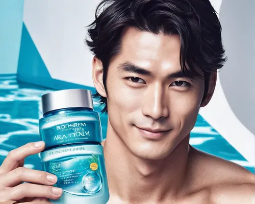 Biotherm taps 'swimming's heartthrob' to front new Aquapower line,poseidon god face,teal blue asia,skin cream,sea water salt,face cream,anion,cosmetic products,coconut perfume,pocari sweat,choi kwang-