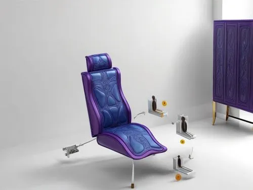 furniture made by molding purplish blue rubber, embossed,massage chair,lavander products,chaise lounge,seating furniture,tailor seat,wing chair,cinema seat,search interior solutions,seat tribu,danish 