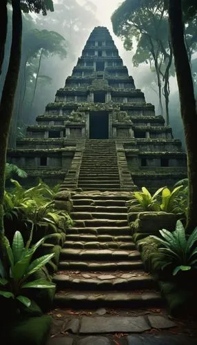 tikal,yavin,step pyramid,pakal,azteca,amazonica,aztecas,eastern pyramid,chichen itza,palenque,pyramid,calakmul,ziggurat,mayan,vimana,stone pyramid,kharut pyramid,ancient city,kukulkan,rathas,Illustration,Children,Children 03