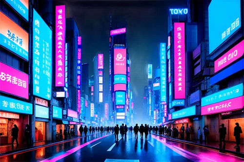 shinjuku,cybercity,tokyo city,tokyo,akihabara,akiba,cyberscene,neons,kabukicho,ikebukuro,neon arrows,cyberworld,metropolis,shibuya,colorful city,cyberpunk,neon lights,cityscape,yodobashi,tokio,Art,Classical Oil Painting,Classical Oil Painting 29