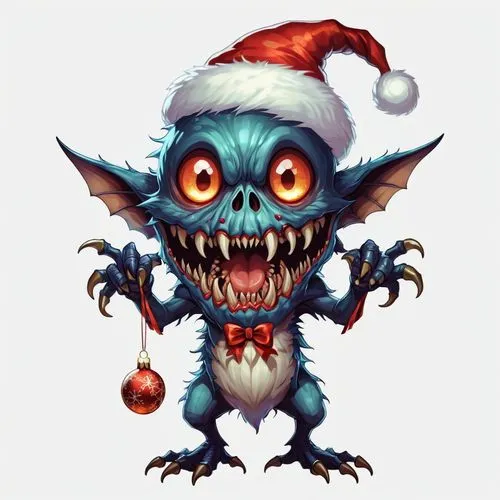 christmas imp,krampus,gremlins,windigo,nagyszombat,decemeber,Illustration,Abstract Fantasy,Abstract Fantasy 11