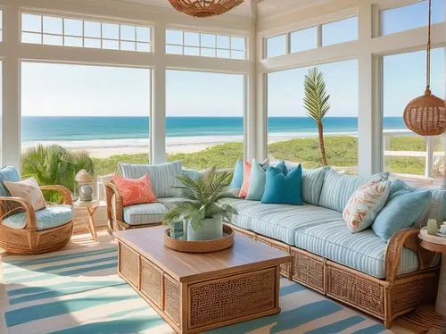 beach house,oceanfront,sunroom,beach furniture,sandpiper bay,beachfront,beach hut,seaside view,beachhouse,beach chairs,porch swing,ocean view,oceanview,seaside country,palmbeach,beach resort,beach view,dream beach,hovnanian,homeaway,Illustration,Japanese style,Japanese Style 16