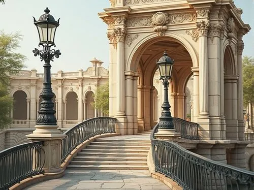 sursock,walkway,villa borghese,dolmabahce,disneyland park,esplanades,entranceway,walkways,entranceways,passeig,entry path,angel bridge,qasr al watan,archways,the disneyland resort,aranjuez,naboo,retiro,emirates palace hotel,mirador del rio,Photography,General,Realistic