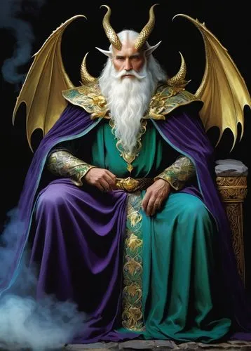 high priest,emperor,magus,the emperor's mustache,death god,sea god,lord who rings,magistrate,satan,king caudata,god,throne,devil,dragon li,archimandrite,uriel,god of the sea,prophet,poseidon god face,the archangel,Art,Classical Oil Painting,Classical Oil Painting 14