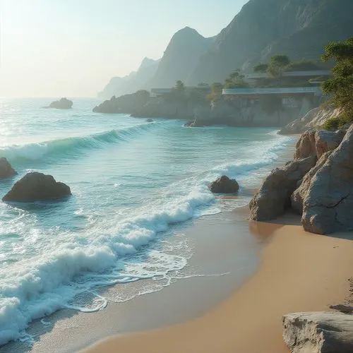 mountain beach,coastline,beautiful beaches,beach landscape,beach scenery,brazilian beach,coastal landscape,pacific coastline,cliffs ocean,cliff beach,sand coast,bathsheba,dream beach,beautiful beach,caribbean beach,tropical beach,tropico,shoreline,the coast,seaside view,Photography,General,Realistic