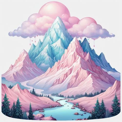 mountain scene,mountain landscape,snow mountain,snow mountains,landscape background,mountainous landscape,Illustration,Abstract Fantasy,Abstract Fantasy 11