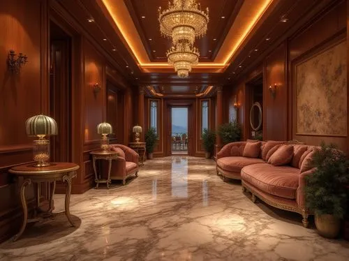 hallway,luxury bathroom,luxe,hotel lobby,ornate room,luxury home interior,luxury hotel,hallway space,great room,lobby,ballroom,poshest,hotel hall,intercontinental,shangri,interiors,opulent,luxurious,corridor,interior design,Photography,General,Realistic