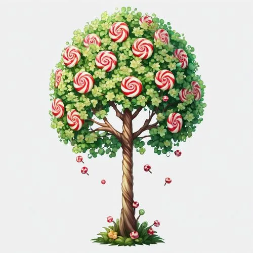 rose flower illustration,flourishing tree,strawberry tree,landscape rose,flower tree,blossoming apple tree,Illustration,Abstract Fantasy,Abstract Fantasy 11