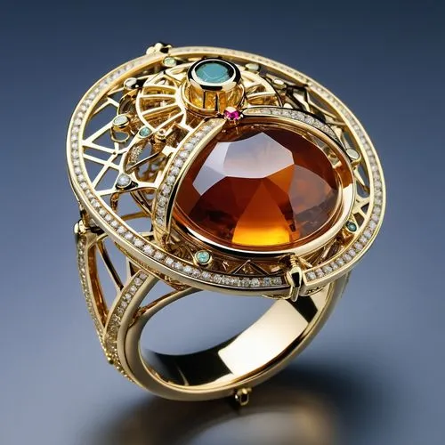 gemology,boucheron,citrine,ring with ornament,tourbillon,arkenstone,Photography,Artistic Photography,Artistic Photography 09