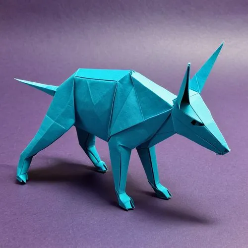 origami,lowpoly,suicune,low poly,geometrical animal,styracosaurus,Unique,3D,Isometric