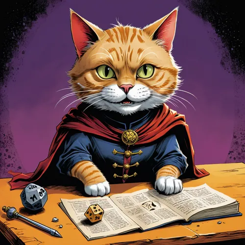 red tabby,napoleon cat,tabletop game,game illustration,scholar,cat sparrow,red cat,cartoon cat,cat warrior,cat cartoon,prejmer,sci fiction illustration,cat image,tyrion lannister,tom cat,collectible card game,cat european,magistrate,bookkeeper,librarian,Illustration,American Style,American Style 13