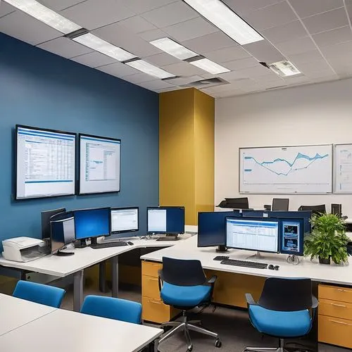 office automation,enernoc,modern office,trading floor,computer room,control desk,Photography,General,Realistic