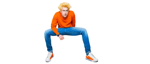 david bowie,orange,colorizing,jeans background,electropop,bright orange,dazzler,tangerine,orange half,androgyny,androgynous,orange color,neon light,androgyne,fashion vector,hologram,holtzmann,portrait background,transparent background,pyrotechnical,Photography,Fashion Photography,Fashion Photography 22