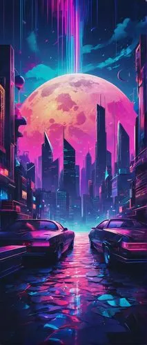 futuristic landscape,cityscape,vapor,cyberpunk,colorful city,80's design,ultraviolet,neon arrows,dusk,dusk background,futuristic,fantasy city,80s,metropolis,music background,aesthetic,would a background,lagoon,neon lights,vast,Conceptual Art,Daily,Daily 21