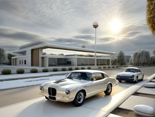 3d rendering,car showroom,renderings,maranello,bonhams,vignale,carports,modern house,mid century house,underground garage,3d car wallpaper,render,autoeuropa,mid century modern,3d car model,drophead,sketchup,karmann ghia,car dealership,car boutique