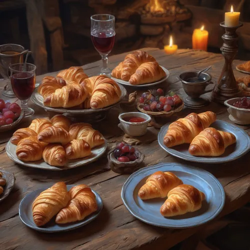 pastries,croissants,mini croissants,sweet pastries,party pastries,bakery,breakfast table,breakfast buffet,freshly baked buns,bread spread,christmas pastries,viennoiserie,sfogliatelle,danish pastry,pastry,schnecken,breakfest,croissantes,breads,hors' d'oeuvres,Conceptual Art,Fantasy,Fantasy 01