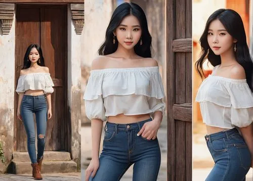 jeans pattern,jeans background,high waist jeans,yuri,seo,denim background,vietnam's,miss vietnam,triplet lily,tiffany,women fashion,denim jeans,phuquy,cotton top,women's clothing,carpenter jeans,women clothes,vintage angel,asian semi-longhair,model doll,Unique,Design,Character Design